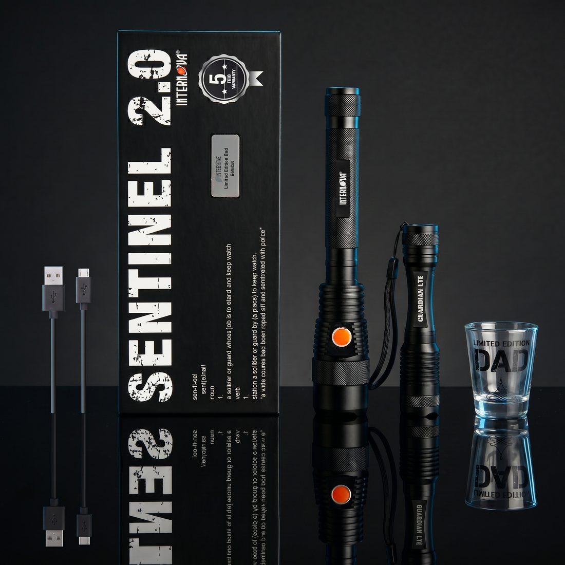 Limited Edition Dad Tactical Flashlight Bundle Gift Set