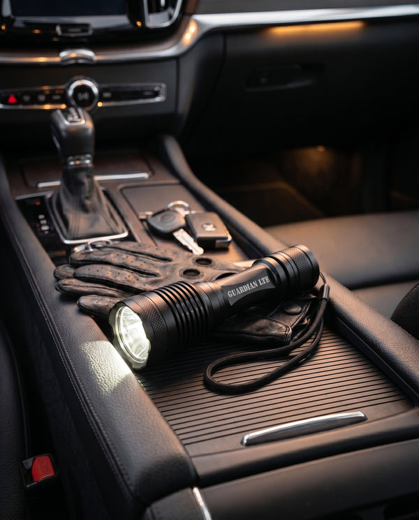 car mounted rechargeable flashlight Troika Bendable USB center console or door pocket Emergency Car Flashlight with Seatbelt