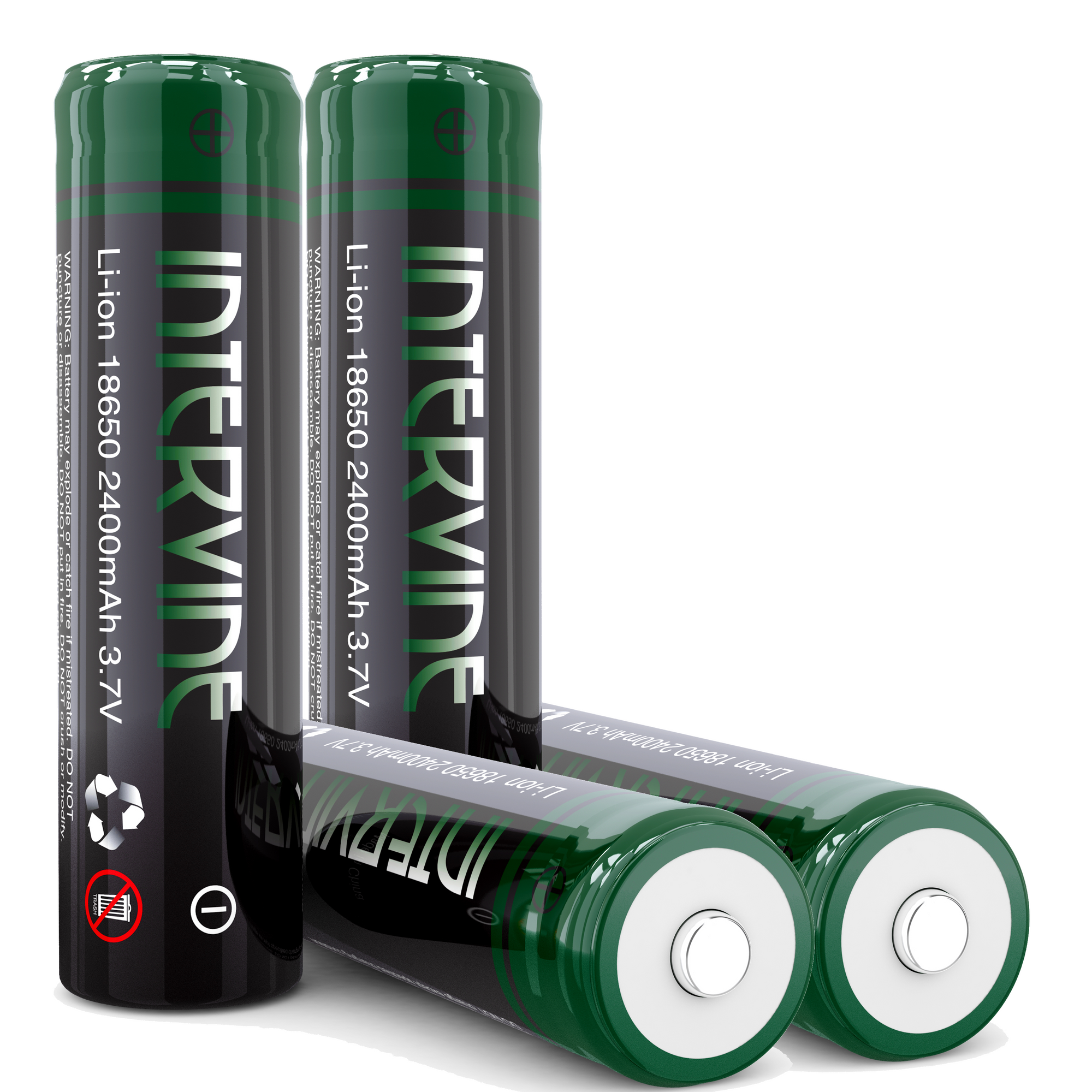 2 Pack 18650 Rechargeable Batteries, 18650 Rechargeable Li-ion
