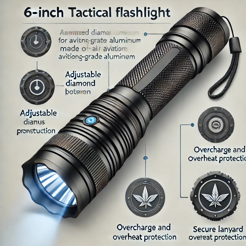StormGuard 2000 Tactical Flashlight – 1000 Lumen Waterproof LED, Zoom ...