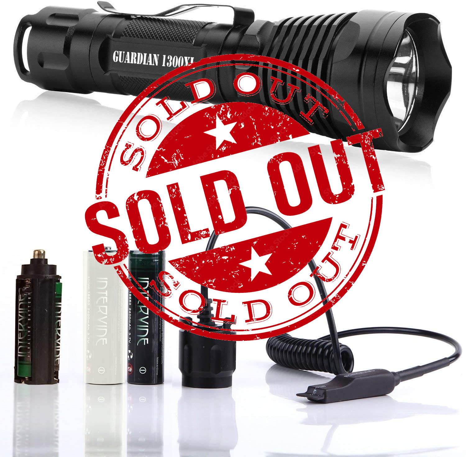 Guardian 1300 Rechargeable Tactical Flashlight