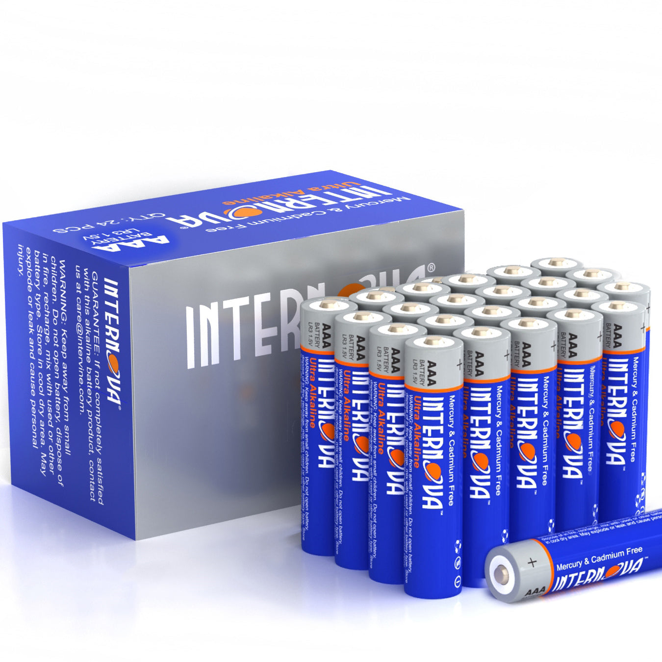 Internova Ultra Alkaline AAA Batteries, Triple A LR3 1.5V Cell High Performance, 24 Pack