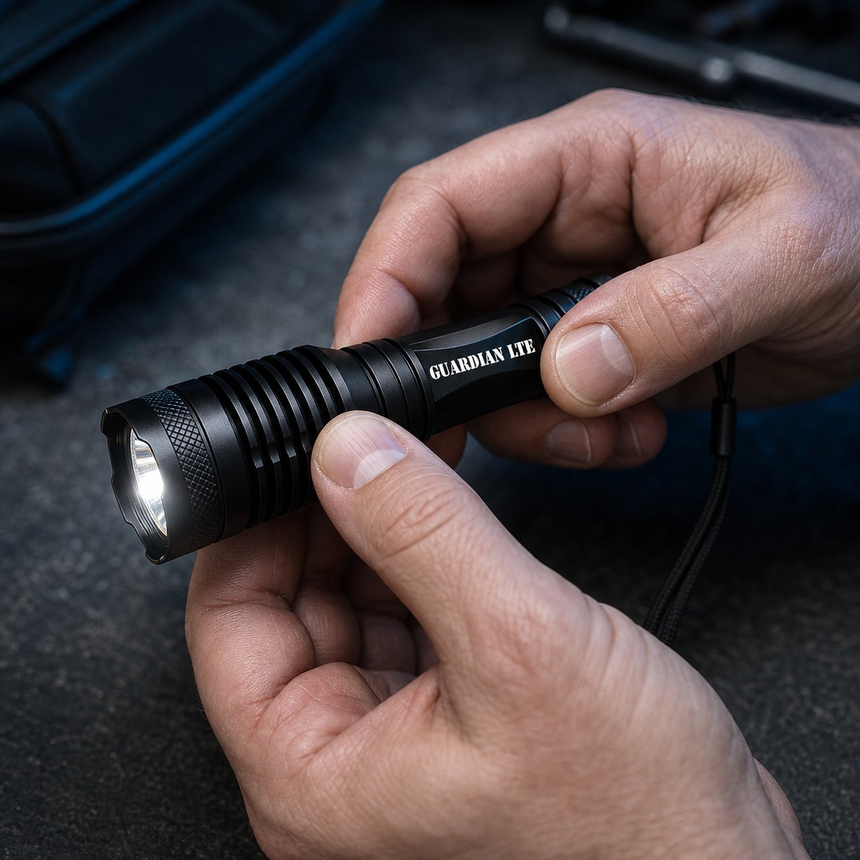 Close-up of the Guardian LTE zoom-focus head adjustment