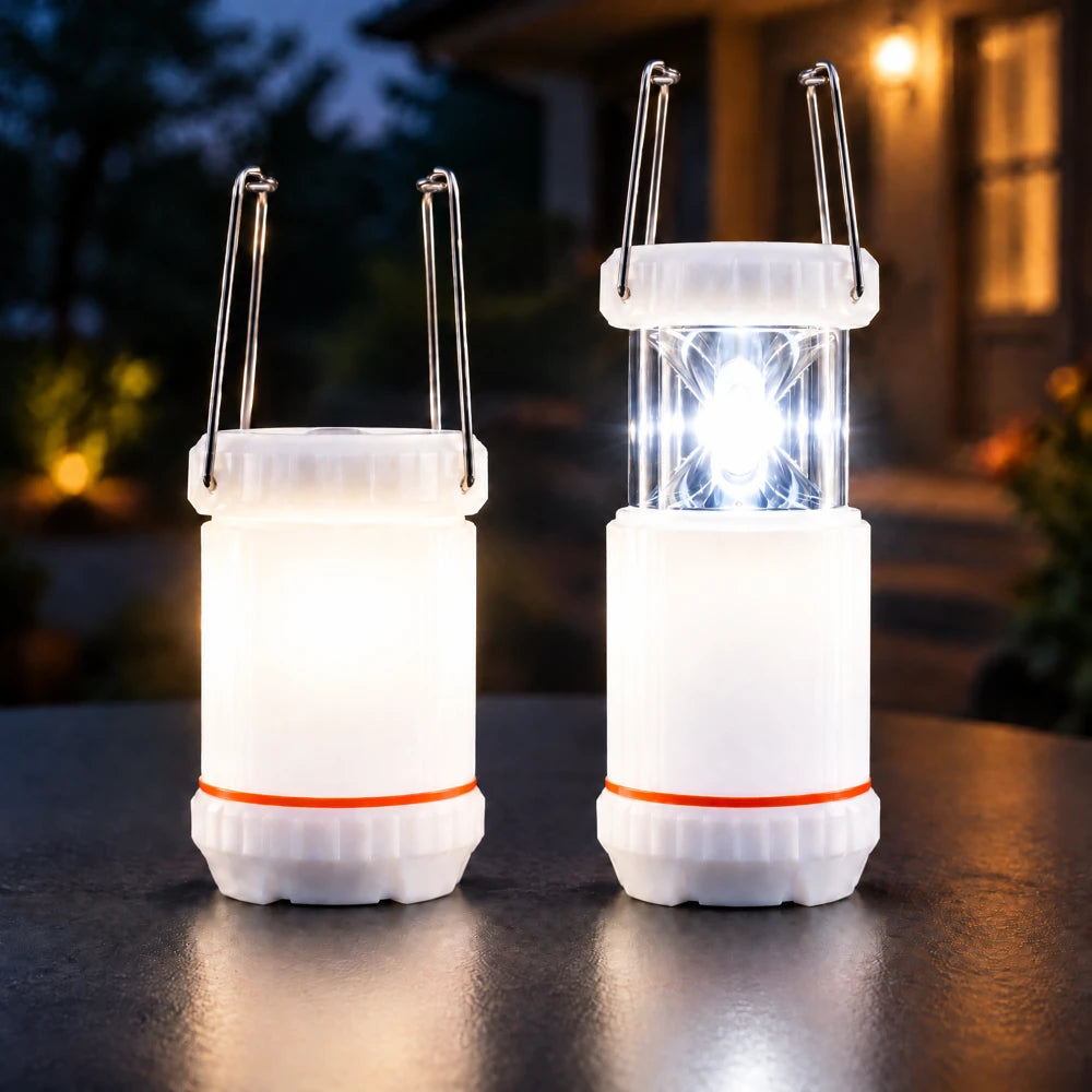 Two ghost white junior monster lanterns.