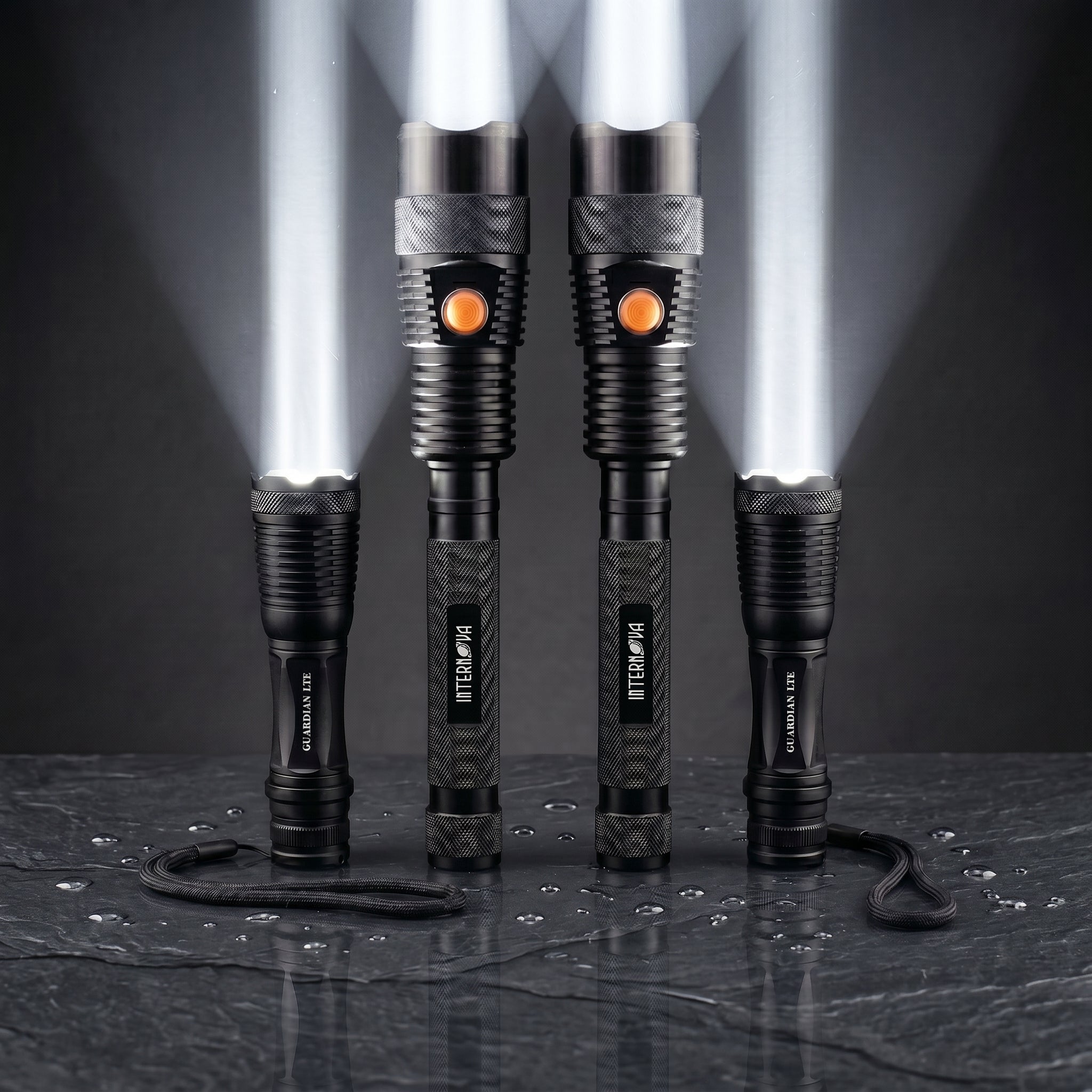 Four-light readiness bundle with two Sentinel 2000 flashlights and two Guardian LTE flashlights