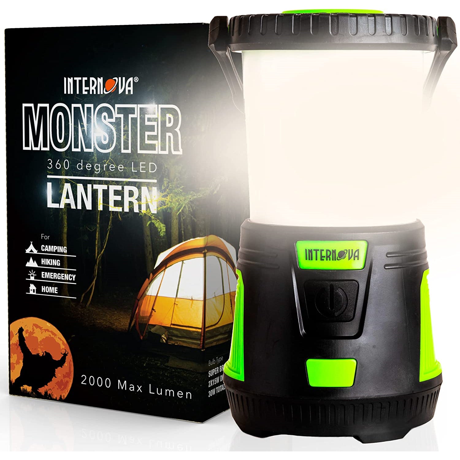 Internova Monster 360 Degree LED Camping Lantern - Intervine