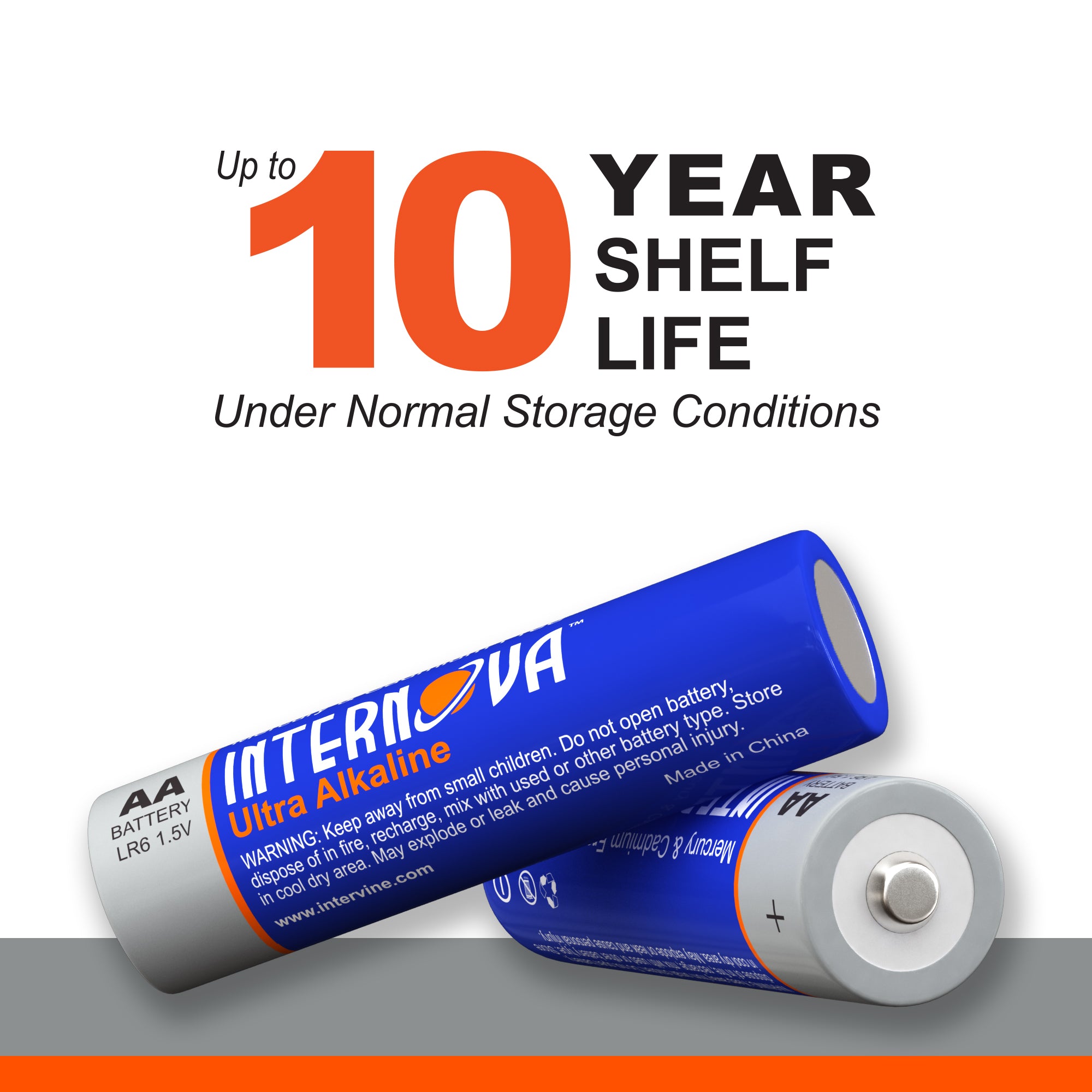 AA/LR6 Alkaline Batteries, 10-pack 