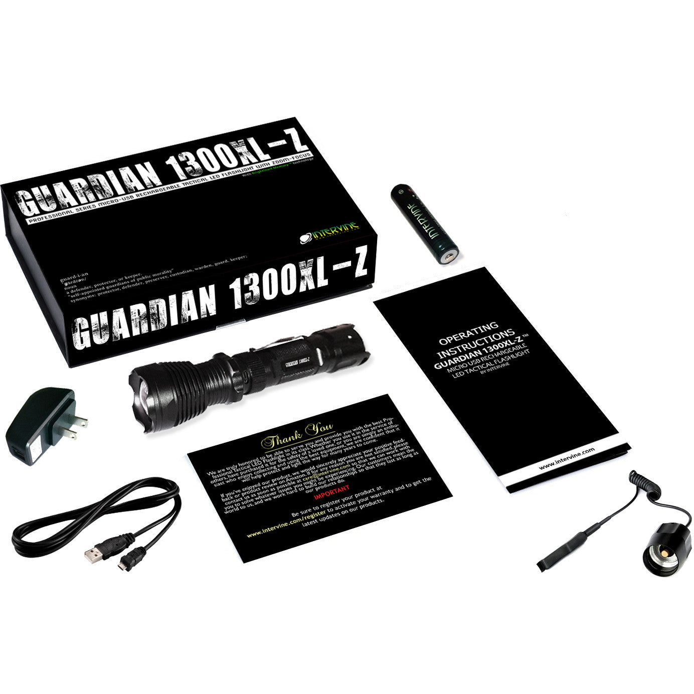Guardian 1300XL-Z Tactical Flashlight