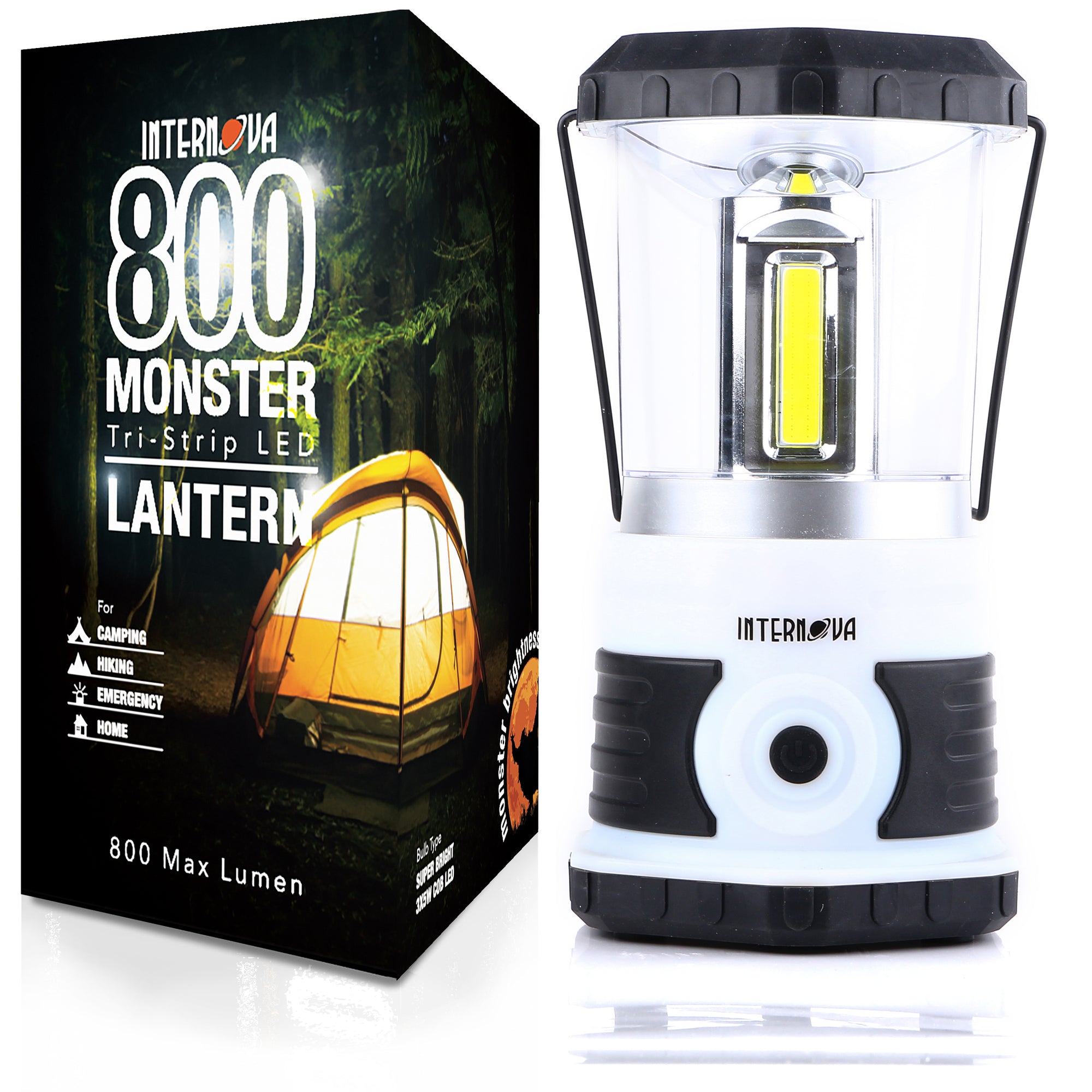 Internova Monster Tri-Strip LED Camping Lantern - Massive Brightness & Size