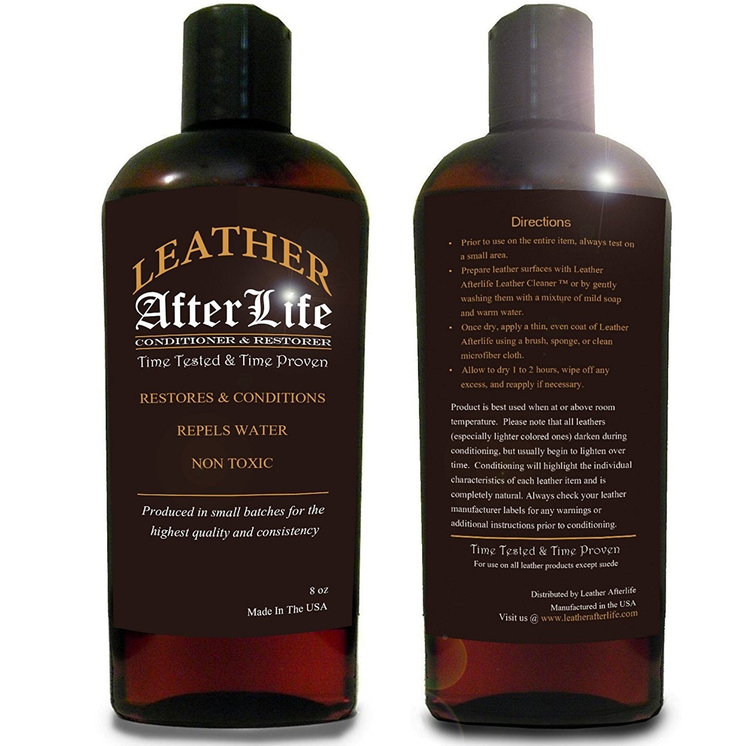 Leather Afterlife Leather Conditioner & Restorer - The Best Leather Protectant - Cars, Furniture, Seats, Shoes, Couch, Boots, Saddles Purses & More