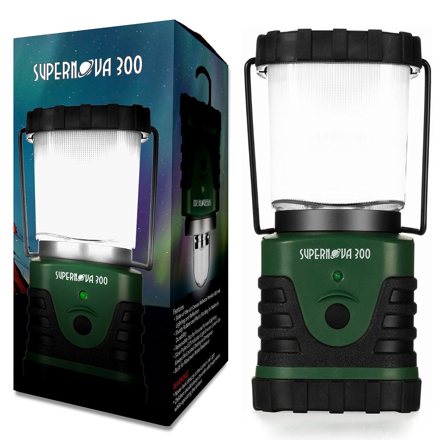 Supernova 500 Ultra Bright Camping Emergency LED Lantern Forest Green