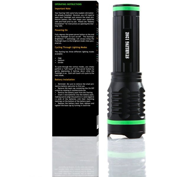 amazon.com rechargeable flashlight Starling 120Z Zoomable LED Flashlight