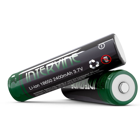 Intervine 2400 Mah Rechargeable 18650 Lithium Ion Batteries - Multipack