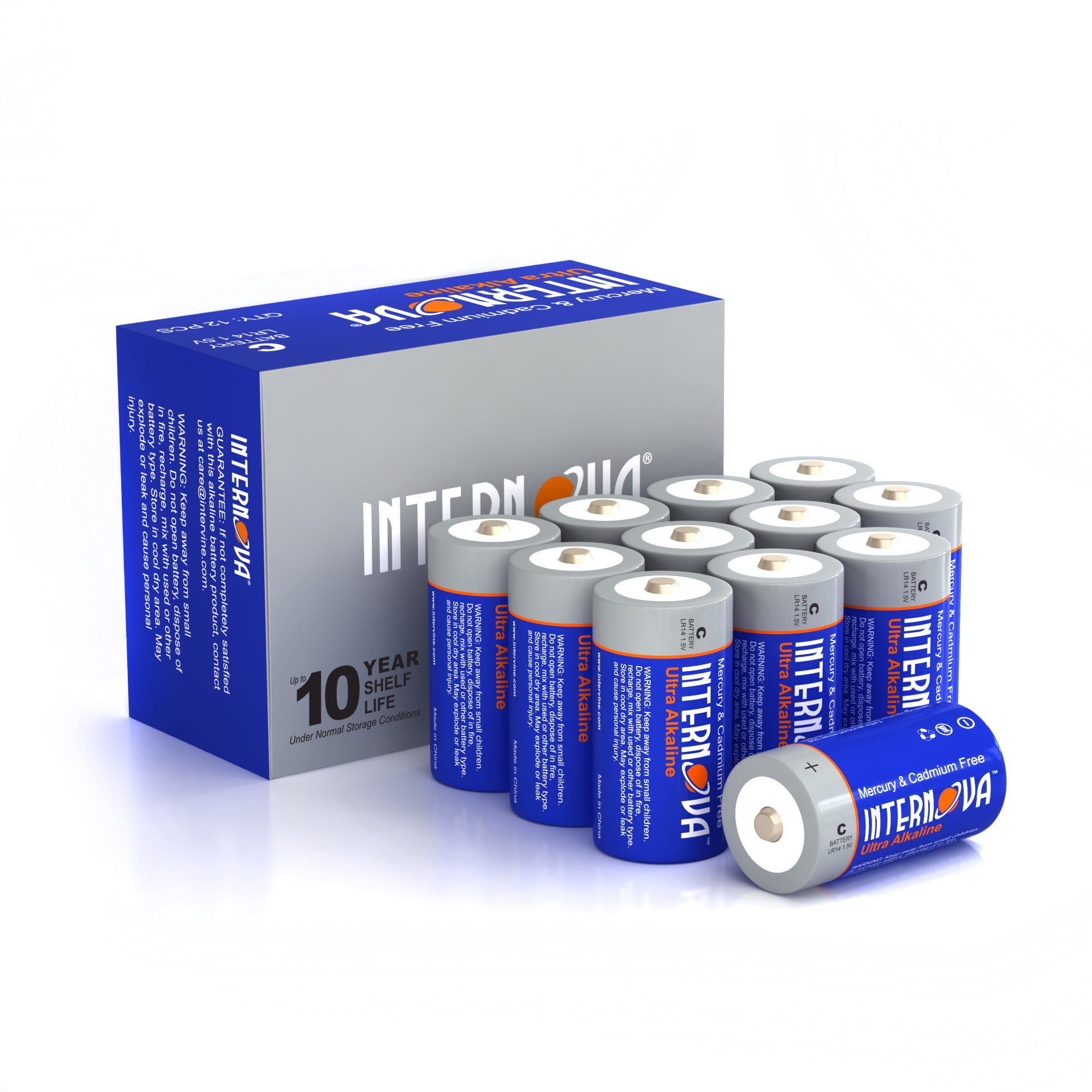 Internova Ultra Alkaline C Batteries, LR14 1.5V Cell High Performance, -  Intervine