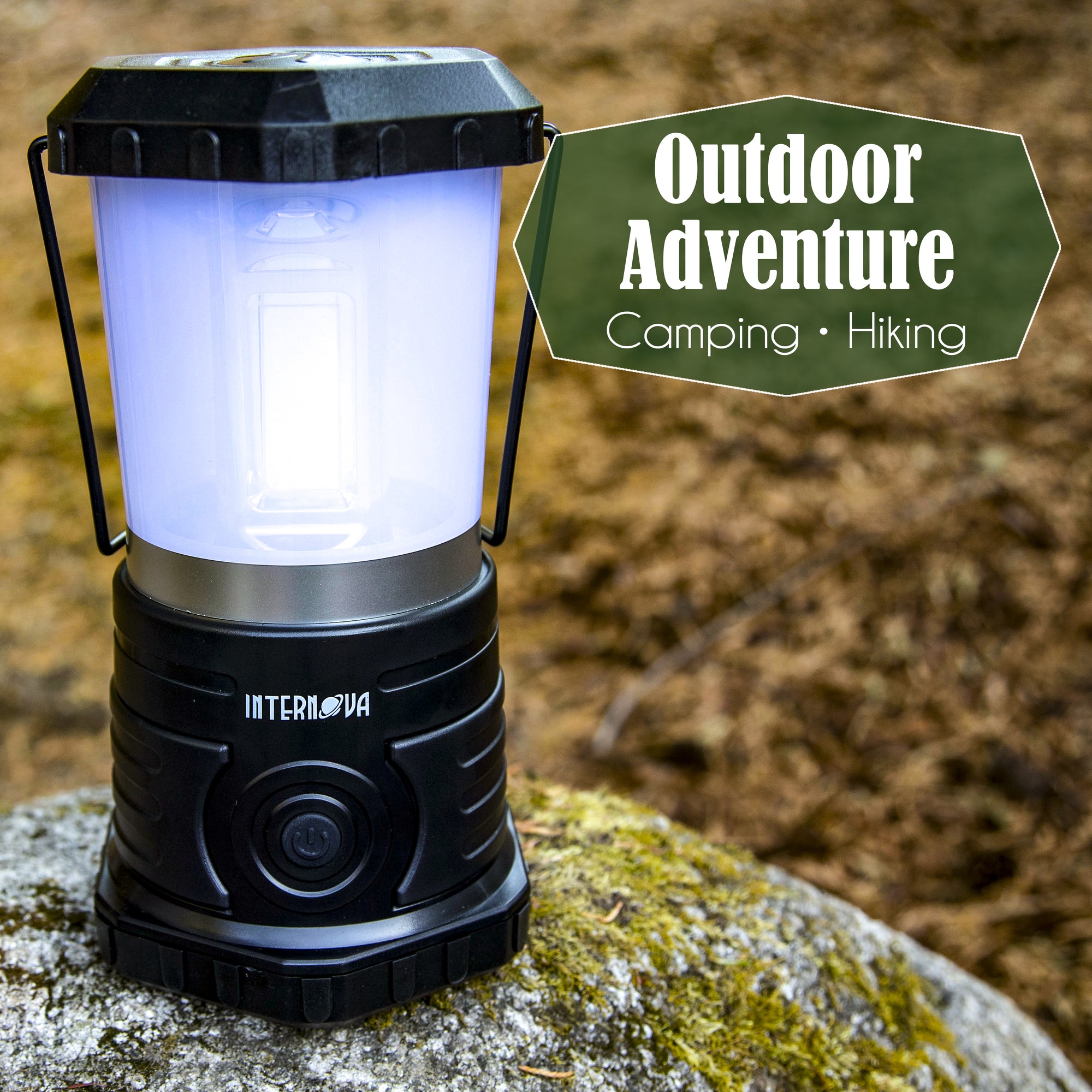 LED Camping Lantern, COB Battery Lantern 4D Batteries Powered