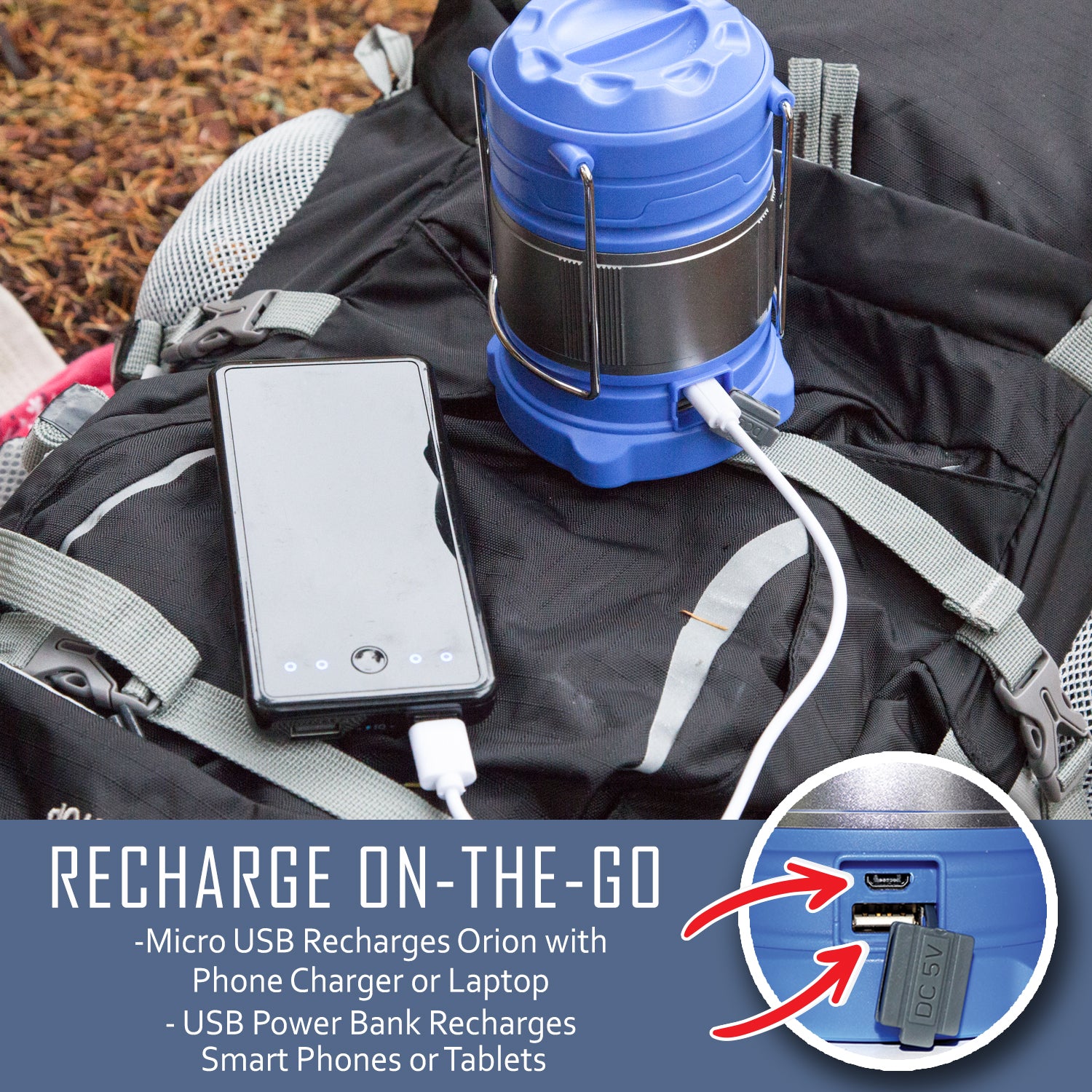 Camp Lantern Recharge with Power Bank